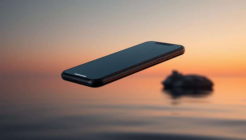 A modern, minimalist mobile banking interface floating weightlessly against a serene backdrop. Sleek black and silver surfaces, subtly backlit to emit a soft glow. Intuitive gestures and controls invite the user to effortlessly manage finances on-the-go. The scene is illuminated by warm, directional lighting that casts gentle shadows, creating a sense of depth and dimension. The overall mood is one of simplicity, convenience, and digital empowerment - banking made as effortless as the device in your pocket.