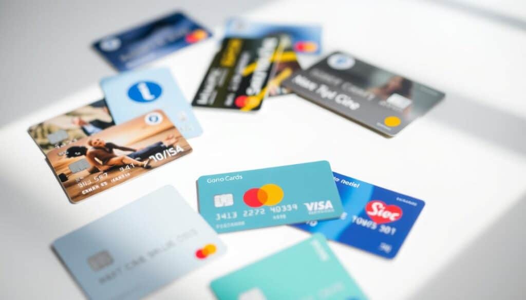 A close-up view of multiple loyalty cards laid out on a clean, white surface, with a soft, natural lighting illuminating the scene. The cards are arranged in a visually appealing manner, allowing for a clear comparison of their designs, logos, and features. The overall atmosphere conveys a sense of organization, attention to detail, and a focus on the comparative analysis of these financial tools. The image should capture the essence of the "Confronto carte fedeltà" section, enabling readers to easily visualize the different options available and make an informed decision. A close-up view of multiple loyalty cards laid out on a clean, white surface, with a soft, natural lighting illuminating the scene. The cards are arranged in a visually appealing manner, allowing for a clear comparison of their designs, logos, and features. The overall atmosphere conveys a sense of organization, attention to detail, and a focus on the comparative analysis of these financial tools. The image should capture the essence of the "Confronto carte fedeltà" section, enabling readers to easily visualize the different options available and make an informed decision.