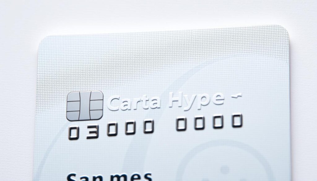 A detailed close-up shot of a credit card with the label "Carta Hype" prominently displayed. The card is shown against a clean, minimalist background, with soft, evenly distributed lighting that accentuates the card's textured surface and metallic accents. The image captures the card's sleek, modern design and conveys a sense of simplicity, efficiency, and transparency, aligning with the "Costi e trasparenza: analisi delle commissioni" section of the article. A detailed close-up shot of a credit card with the label "Carta Hype" prominently displayed. The card is shown against a clean, minimalist background, with soft, evenly distributed lighting that accentuates the card's textured surface and metallic accents. The image captures the card's sleek, modern design and conveys a sense of simplicity, efficiency, and transparency, aligning with the "Costi e trasparenza: analisi delle commissioni" section of the article.