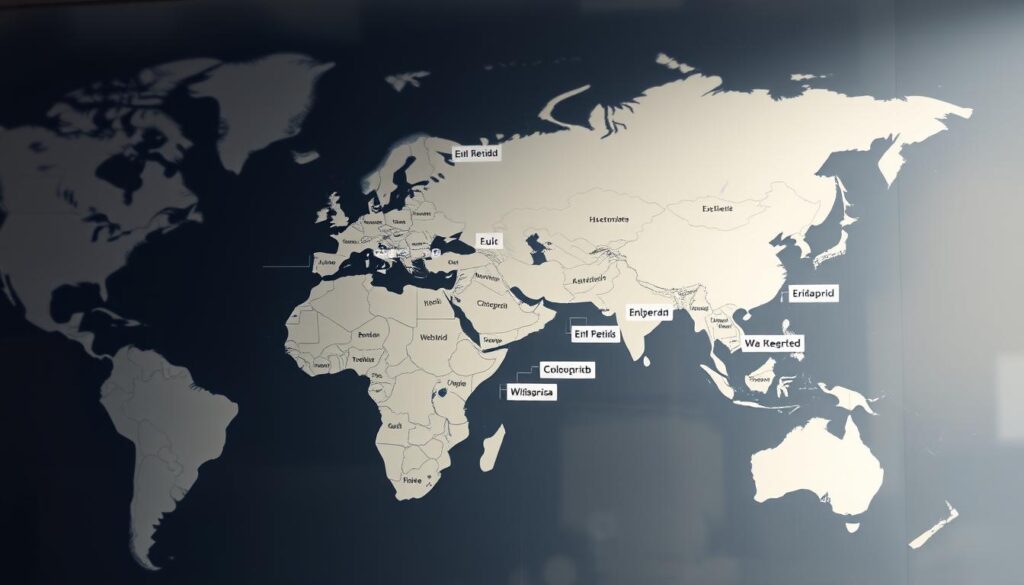 A global map showing the worldwide acceptance of Visa cards, with a focus on the key regions and countries where the Erste Bank Smartcard Visa is widely accepted. The map should have a clean, minimalist design, with clear borders and labels highlighting major countries and continents. The image should convey a sense of connectivity and global reach, reflecting the widespread usability of the Erste Bank Smartcard Visa. Subtle lighting and a soft color palette should create a professional, informative atmosphere, suitable for inclusion in the article's "Differences between Smartcard Visa and other cards" section. A global map showing the worldwide acceptance of Visa cards, with a focus on the key regions and countries where the Erste Bank Smartcard Visa is widely accepted. The map should have a clean, minimalist design, with clear borders and labels highlighting major countries and continents. The image should convey a sense of connectivity and global reach, reflecting the widespread usability of the Erste Bank Smartcard Visa. Subtle lighting and a soft color palette should create a professional, informative atmosphere, suitable for inclusion in the article's "Differences between Smartcard Visa and other cards" section.