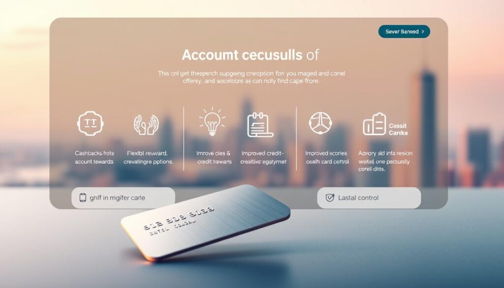 A modern, sleek banking interface showcasing the benefits of a credit account. In the foreground, an elegant credit card with a minimalist design glides across the frame, its metallic surface reflecting the soft, diffused lighting. The middle ground features a series of informational icons and infographics, highlighting key advantages such as cashback rewards, flexible repayment options, and improved credit score. The background depicts a serene, pastel-hued cityscape, conveying a sense of financial stability and control. The overall atmosphere is one of sophistication, convenience, and empowerment, inviting the viewer to explore the possibilities of a well-managed credit account. A modern, sleek banking interface showcasing the benefits of a credit account. In the foreground, an elegant credit card with a minimalist design glides across the frame, its metallic surface reflecting the soft, diffused lighting. The middle ground features a series of informational icons and infographics, highlighting key advantages such as cashback rewards, flexible repayment options, and improved credit score. The background depicts a serene, pastel-hued cityscape, conveying a sense of financial stability and control. The overall atmosphere is one of sophistication, convenience, and empowerment, inviting the viewer to explore the possibilities of a well-managed credit account.