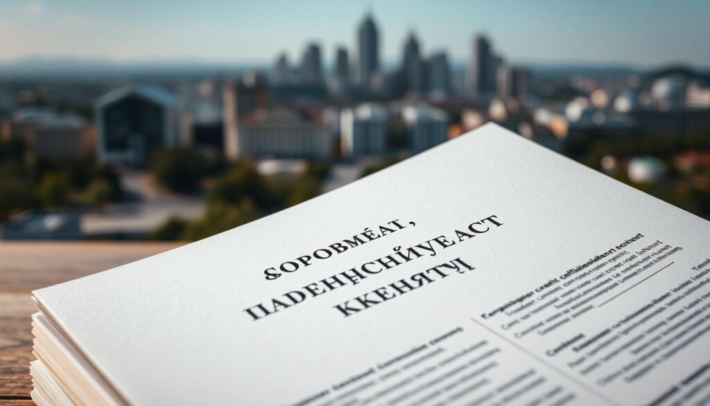 A sleek and authoritative legal document titled "Закон за потребителския кредит" (Consumer Credit Act) appears in the foreground, its pages neatly organized and the text clearly legible. In the background, a modern Bulgarian city skyline comes into focus, suggesting the broader legal and economic context. The lighting is crisp and even, with a sense of professionalism and attention to detail. The overall composition conveys a sense of robust consumer protections and well-regulated financial practices.