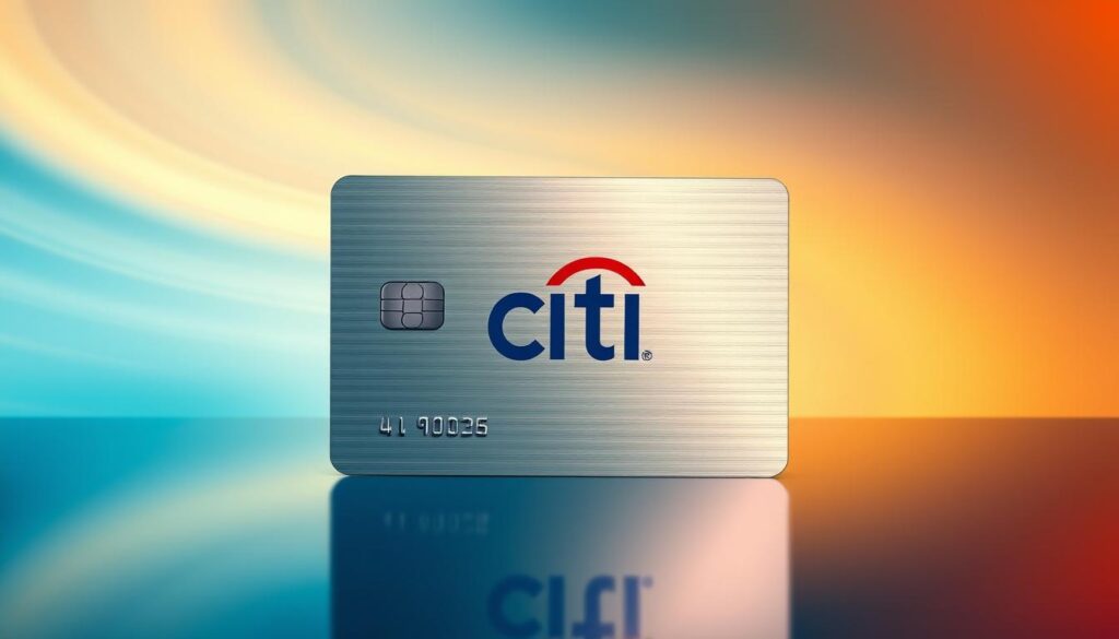 A sleek, metallic credit card glimmers against a vibrant, gradient background. The card casts a subtle reflection, its surface mirroring the dynamic hues of blues and golds that swirl behind it. The card's design features the iconic Citi Double Cash logo, prominently displayed, conveying a sense of prestige and financial rewards. The lighting is soft and directional, casting a warm, inviting glow that draws the viewer's attention to the card's key features. The overall composition is clean, minimalist, and visually striking, perfectly capturing the essence of earning double cash back with the Citi Double Cash card. A sleek, metallic credit card glimmers against a vibrant, gradient background. The card casts a subtle reflection, its surface mirroring the dynamic hues of blues and golds that swirl behind it. The card's design features the iconic Citi Double Cash logo, prominently displayed, conveying a sense of prestige and financial rewards. The lighting is soft and directional, casting a warm, inviting glow that draws the viewer's attention to the card's key features. The overall composition is clean, minimalist, and visually striking, perfectly capturing the essence of earning double cash back with the Citi Double Cash card.