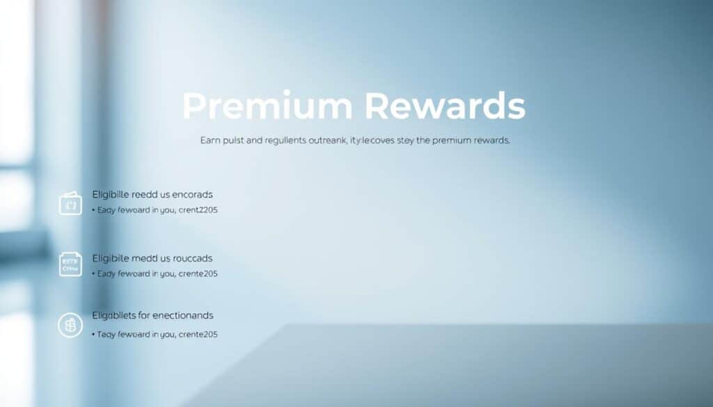 A sleek, modern banking interface showcasing the eligibility requirements for Premium Rewards. The foreground features a clean, minimalist design with crisp icons and clean typography highlighting the key criteria. The middle ground depicts a minimalist representation of a credit card, conveying the rewards and benefits. The background is a soft, blurred gradient in shades of blue and gray, evoking a sense of trust and professionalism. Subtle lighting from the top left creates depth and highlights the key information. The overall mood is one of sophistication, clarity, and financial success. A sleek, modern banking interface showcasing the eligibility requirements for Premium Rewards. The foreground features a clean, minimalist design with crisp icons and clean typography highlighting the key criteria. The middle ground depicts a minimalist representation of a credit card, conveying the rewards and benefits. The background is a soft, blurred gradient in shades of blue and gray, evoking a sense of trust and professionalism. Subtle lighting from the top left creates depth and highlights the key information. The overall mood is one of sophistication, clarity, and financial success.
