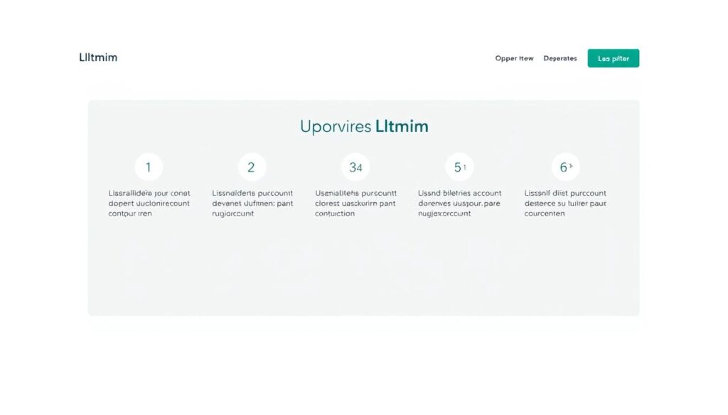 A sleek, modern banking interface with a clean, minimalist design. The screen displays the "Ouvrir compte Ultim" process, with clear step-by-step instructions and intuitive navigation. The layout is well-organized, guiding the user through the account opening procedure seamlessly. Soft, neutral tones create a calm, professional atmosphere, while strategic use of whitespace and subtle gradients evoke a sense of sophistication. The overall impression is one of efficiency, reliability, and a premium banking experience.