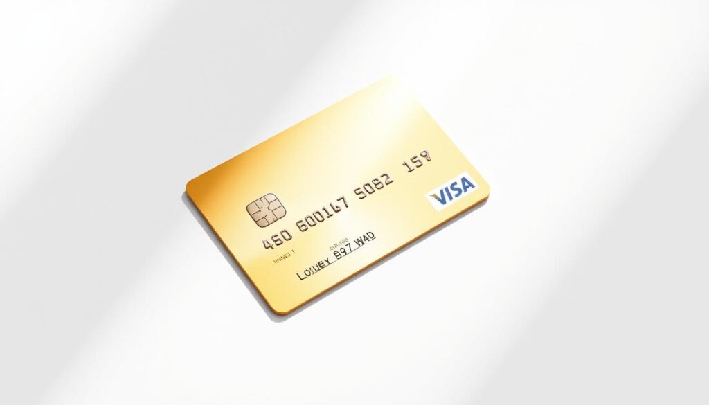 A sleek, reflective Visa Gold Debit card resting on a pristine white background, casting a subtle shadow. The card's surface gleams under soft, diffused lighting, capturing the essence of luxury and financial power. The card's edges are precisely defined, drawing the eye to the iconic Visa and gold logo emblems. The overall composition conveys a sense of sophistication, stability, and the financial benefits associated with this premium banking product. A sleek, reflective Visa Gold Debit card resting on a pristine white background, casting a subtle shadow. The card's surface gleams under soft, diffused lighting, capturing the essence of luxury and financial power. The card's edges are precisely defined, drawing the eye to the iconic Visa and gold logo emblems. The overall composition conveys a sense of sophistication, stability, and the financial benefits associated with this premium banking product.