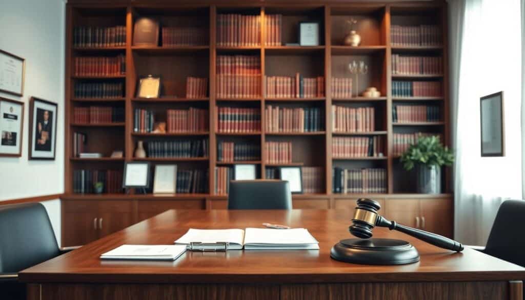 An interior office setting with a large wooden desk and a floor-to-ceiling bookshelf in the background, symbolizing the legal and regulatory aspects of lending in Latvia. A laptop, some documents, and a gavel rest on the desk, highlighting the administrative and judicial processes involved. Soft, directional lighting casts a warm, authoritative glow, conveying a sense of professionalism and diligence. The walls are adorned with framed certificates and awards, reinforcing the credibility and expertise of the financial institutions. The overall mood is one of a well-regulated, transparent, and trustworthy credit environment in Latvia. An interior office setting with a large wooden desk and a floor-to-ceiling bookshelf in the background, symbolizing the legal and regulatory aspects of lending in Latvia. A laptop, some documents, and a gavel rest on the desk, highlighting the administrative and judicial processes involved. Soft, directional lighting casts a warm, authoritative glow, conveying a sense of professionalism and diligence. The walls are adorned with framed certificates and awards, reinforcing the credibility and expertise of the financial institutions. The overall mood is one of a well-regulated, transparent, and trustworthy credit environment in Latvia.