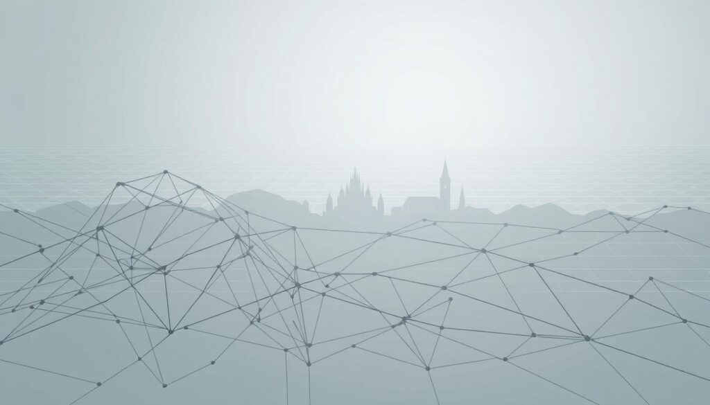 An intricate web of tax policies and regulations, the Estonian tax system is a tapestry of complex yet efficient financial mechanisms. Capture the essence of this system with a minimalist, modernist composition. In the foreground, depict a series of geometric shapes and lines representing the key elements of the tax structure - income tax, corporate tax, value-added tax. Use a muted color palette of grays, blues, and greens to convey a sense of stability and professionalism. In the middle ground, incorporate subtle visual cues hinting at the Estonian national identity, such as a stylized silhouette of the country's iconic medieval architecture. Finally, in the background, render a softly-lit, clean-lined grid system to symbolize the system's organized, efficient nature. The overall mood should be one of understated elegance, reflecting the sophistication of the Estonian tax framework.
