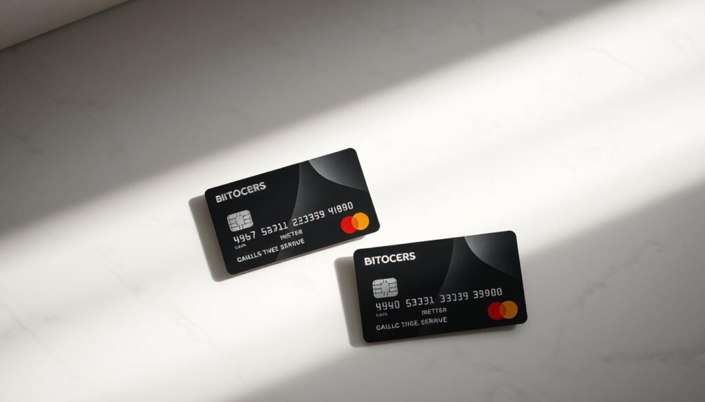 Comparación de tarjetas de crédito con enfoque en tarjeta de crédito sin interés. Tarjetas de crédito colocadas en un elegante fondo de mármol blanco con sombras suaves. Iluminación suave y cálida que resalta los detalles de las tarjetas. Ángulo de cámara desde arriba, enfocando en las principales características de cada tarjeta como diseño, logo y detalles. Composición equilibrada y minimalista que enfatiza la comparación entre las diferentes opciones. Tonos neutros y elegantes que transmiten profesionalismo y confianza. Comparación de tarjetas de crédito con enfoque en tarjeta de crédito sin interés. Tarjetas de crédito colocadas en un elegante fondo de mármol blanco con sombras suaves. Iluminación suave y cálida que resalta los detalles de las tarjetas. Ángulo de cámara desde arriba, enfocando en las principales características de cada tarjeta como diseño, logo y detalles. Composición equilibrada y minimalista que enfatiza la comparación entre las diferentes opciones. Tonos neutros y elegantes que transmiten profesionalismo y confianza.