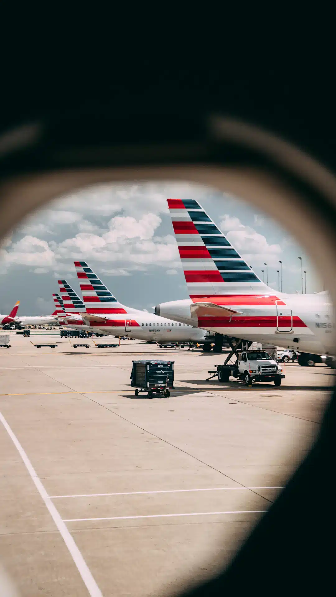 vehicles near airplane